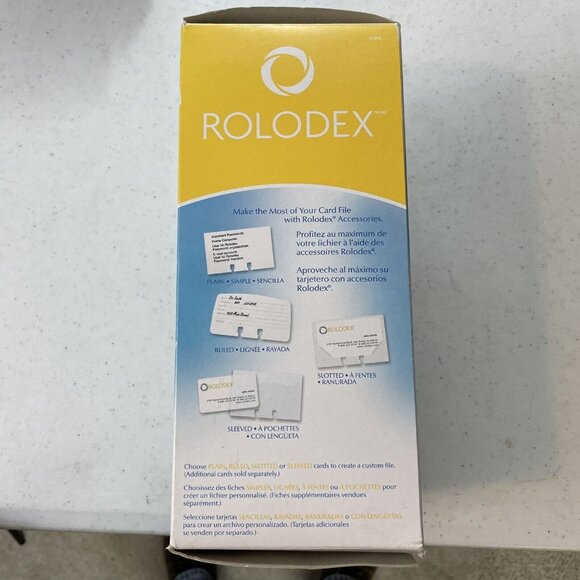 ROLODEX 67208 Covered Business Card File 200 Blank White A-Z Index Tabs 2003 NEW - Picture 4 of 6